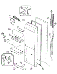 04 - Fresh Food Door parts for Maytag Refrigerator MX411 from AppliancePartsPros.com