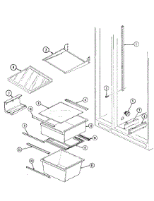 08 - Shelves & Accessories parts for Maytag Refrigerator MX411 from AppliancePartsPros.com