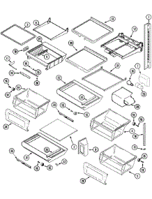 12 - Shelves & Accessories parts for Admiral Refrigerator MZ2727EEGB from AppliancePartsPros.com