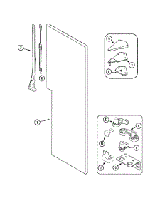 09 - Fresh Food Outer Door parts for Admiral Refrigerator MZ2727EEGW from AppliancePartsPros.com