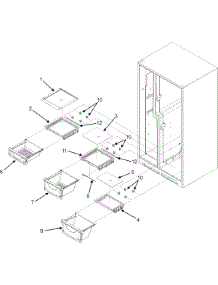 04 - Crisper Assembly parts for Maytag Refrigerator MZD2663KEB from AppliancePartsPros.com