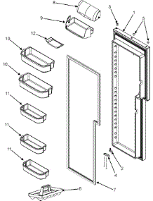 15 - Refrigerator Door parts for Maytag Refrigerator MZD2663KES from AppliancePartsPros.com