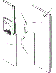 11 - Handles parts for Maytag Refrigerator MZD2663KEW from AppliancePartsPros.com