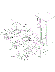 05 - Crisper Assembly parts for Maytag Refrigerator MZD2665HEQ from AppliancePartsPros.com