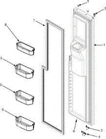 10 - Freezer Door parts for Maytag Refrigerator MZD2665HEQ from AppliancePartsPros.com