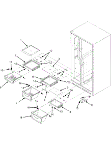 04 - Crisper Assembly parts for Maytag Refrigerator MZD2666KEB from AppliancePartsPros.com