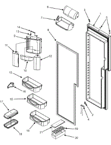 15 - Refrigerator Door parts for Maytag Refrigerator MZD2666KEB from AppliancePartsPros.com