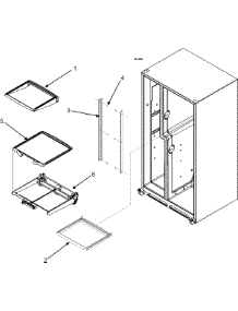 16 - Refrigerator Shelves parts for Maytag Refrigerator MZD2666KEB from AppliancePartsPros.com