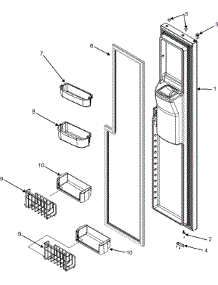 09 - Freezer Door parts for Maytag Refrigerator MZD2666KEW from AppliancePartsPros.com
