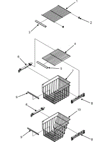 10 - Freezer Shelves parts for Maytag Refrigerator MZD2666KEW from AppliancePartsPros.com