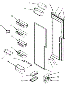 16 - Refrigerator Door parts for Maytag Refrigerator MZD2667HES from AppliancePartsPros.com