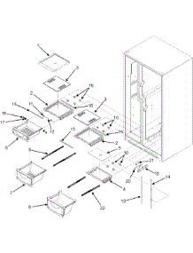 04 - Crisper Assembly parts for Maytag Refrigerator MZD2669KES from AppliancePartsPros.com