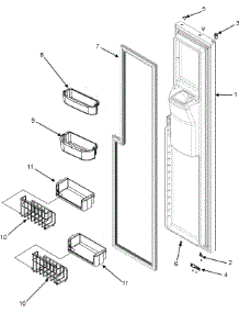 09 - Freezer Door parts for Maytag Refrigerator MZD2669KEW from AppliancePartsPros.com
