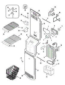 04 - Freezer Compartment parts for Maytag Refrigerator MZD2752GRQ from AppliancePartsPros.com