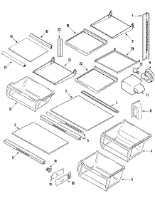 11 - Shelves & Accessories parts for Maytag Refrigerator MZD2752GRW from AppliancePartsPros.com