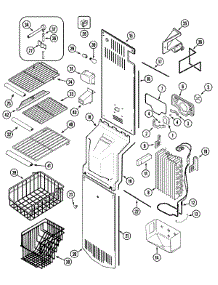 04 - Freezer Compartment parts for Maytag Refrigerator MZD2766GEB from AppliancePartsPros.com
