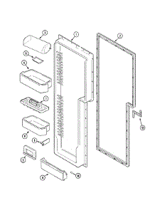 07 - Fresh Food Inner Door parts for Maytag Refrigerator MZD2766GEB from AppliancePartsPros.com