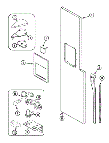 06 - Freezer Outer Door parts for Maytag Refrigerator MZD2768GEQ from AppliancePartsPros.com