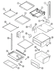 11 - Shelves & Accessories parts for Maytag Refrigerator MZD2768GEQ from AppliancePartsPros.com