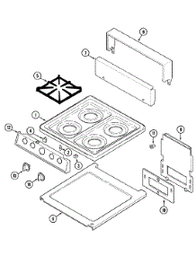 04 - Top Assembly parts for Norge Range N1100PAW from AppliancePartsPros.com