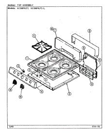 04 - Top Assembly parts for Norge Range N1100PRA from AppliancePartsPros.com