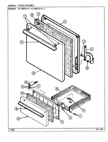 02 - Door / Drawer parts for Norge Range N1100PRW from AppliancePartsPros.com