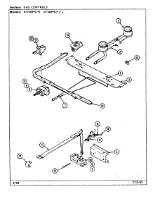 03 - Gas Controls parts for Norge Range N1100PRW-L from AppliancePartsPros.com