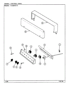 02 - Control Panel parts for Norge Range N1500PRA from AppliancePartsPros.com