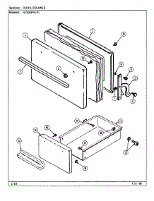 03 - Door / Drawer parts for Norge Range N1500PRA from AppliancePartsPros.com