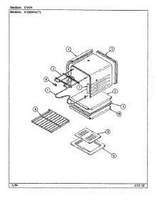 04 - Oven parts for Norge Range N1500PRW from AppliancePartsPros.com