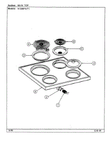 05 - Top Assembly parts for Norge Range N1500PRW from AppliancePartsPros.com