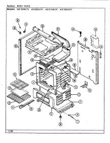 02 - Body (N3121xrx, N3110krx) parts for Norge Range N3110KRW from AppliancePartsPros.com