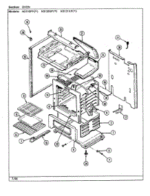 06 - Oven (N3121xpx) parts for Norge Range N3110PPA from AppliancePartsPros.com