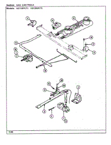 04 - Gas Controls parts for Norge Range N3120SPA from AppliancePartsPros.com