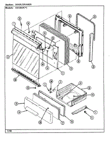 02 - Door / Drawer (N3120spx) parts for Norge Range N3120SPN from AppliancePartsPros.com