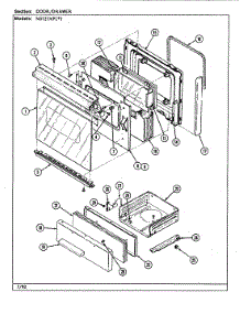 03 - Door / Drawer (N3121xpx) parts for Norge Range N3121XPW from AppliancePartsPros.com
