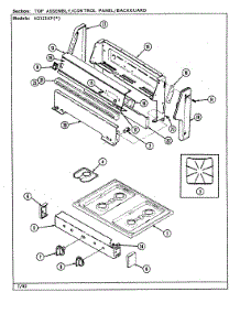08 - Top Assembly / Control Panel (N3121xpx) parts for Norge Range N3121XPW from AppliancePartsPros.com