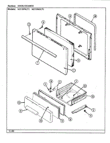 04 - Door / Drawer (N3110prx, N3110krx) parts for Norge Range N3121XRA from AppliancePartsPros.com