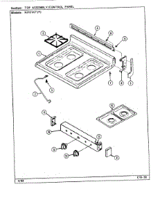 06 - Top Assembly parts for Norge Range N3121XTW from AppliancePartsPros.com