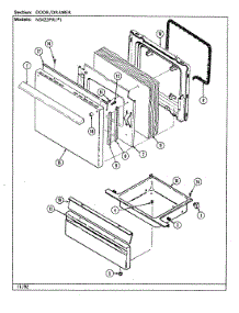 03 - Door / Drawer parts for Norge Range N3422PRW from AppliancePartsPros.com