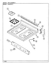 06 - Top Assembly parts for Norge Range N3422PRW from AppliancePartsPros.com