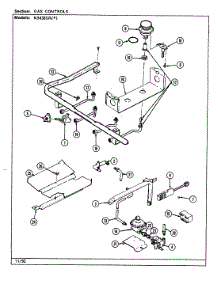 04 - Gas Controls parts for Norge Range N3438SRW from AppliancePartsPros.com