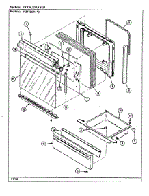 03 - Door / Drawer parts for Norge Range N3472SRW from AppliancePartsPros.com