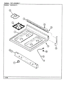 06 - Top Assembly parts for Norge Range N3472SRW from AppliancePartsPros.com