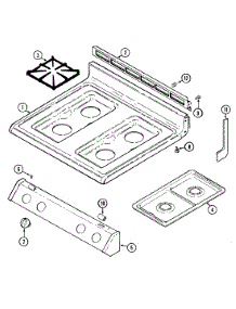 06 - Top Assembly parts for Norge Range N3478VRV from AppliancePartsPros.com