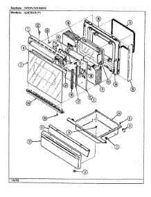 03 - Door / Drawer parts for Norge Range N3478XRW from AppliancePartsPros.com