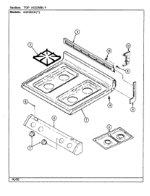 06 - Top Assembly parts for Norge Range N3478XRW from AppliancePartsPros.com
