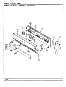 02 - Control Panel (N3510pr, N3520sr) parts for Norge Range N3510PRA from AppliancePartsPros.com