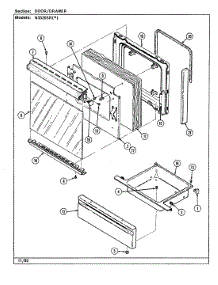02 - Door / Drawer (N3520sr) parts for Norge Range N3520SRW from AppliancePartsPros.com