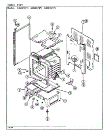 02 - Body (N3521xpx) parts for Norge Range N3521XPW from AppliancePartsPros.com